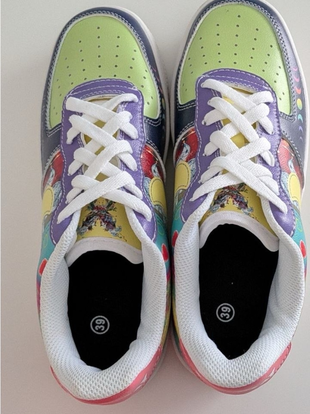Nike Multicolor Sneakers - Green, Purple & Pink